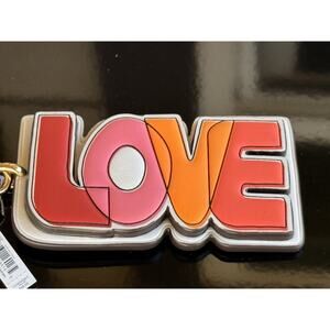 Coach Rainbow LOVE Charm C3112 Leather & Gold Hardware NWT